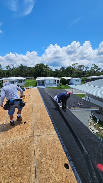 Mobile home roof decking repair